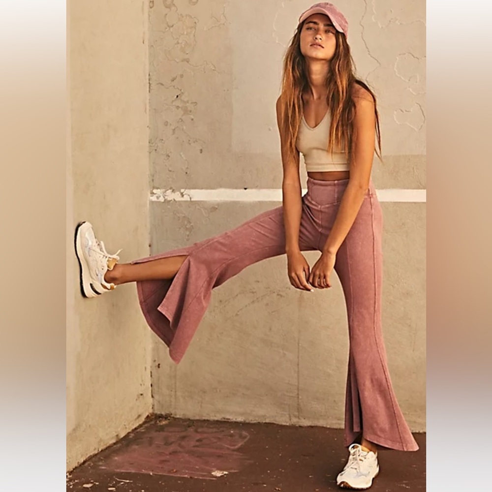 Free people Peek A Boo Flares In Ginger Spice